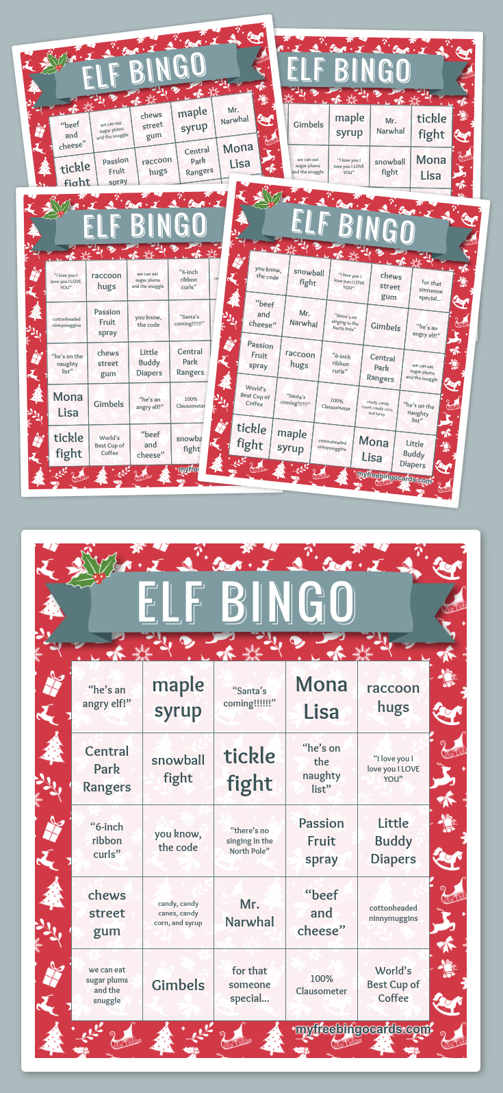 Elf Bingo | Library Displays | Christmas Bingo Cards, Free Bingo - Fraction Bingo Cards Printable Free