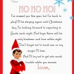 Elf On The Shelf Letter {Free Printable} | Christmas | Elf On The   Free Printable Elf On The Shelf Letter