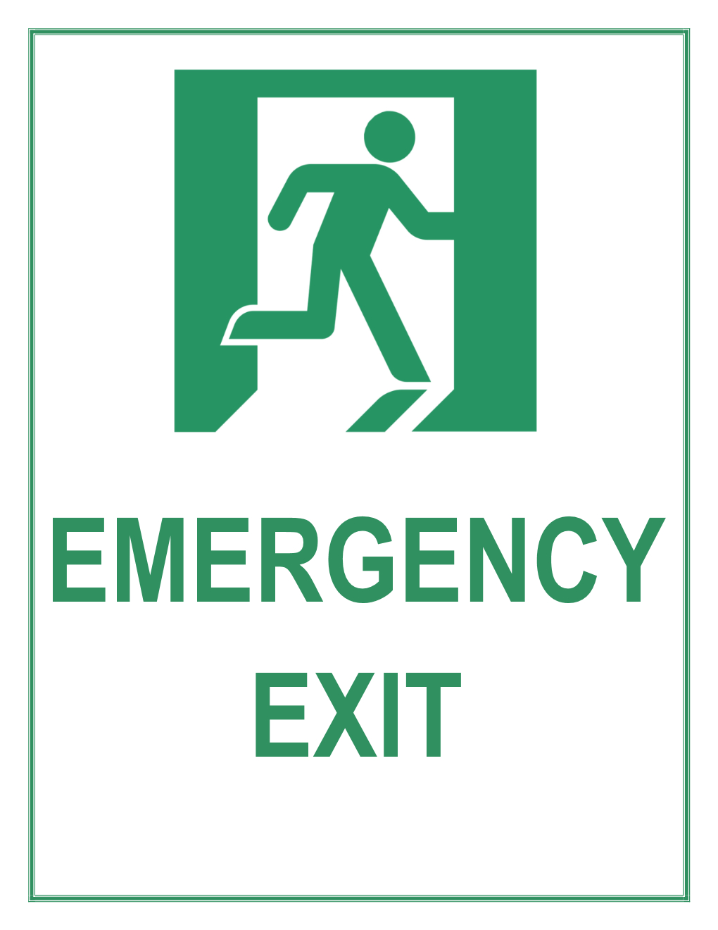 Emergency Exit Sign - Free Printable Emergency Exit Only Signs
