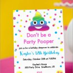 Emoji Birthday Party Invitation Template Free Pretty Emoji Party   Free Printable Emoji B Day Invites
