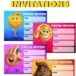 Emoji Movie Invitations | Emoji Printables | Emoji Movie, Movie   Free Printable Emoji B Day Invites