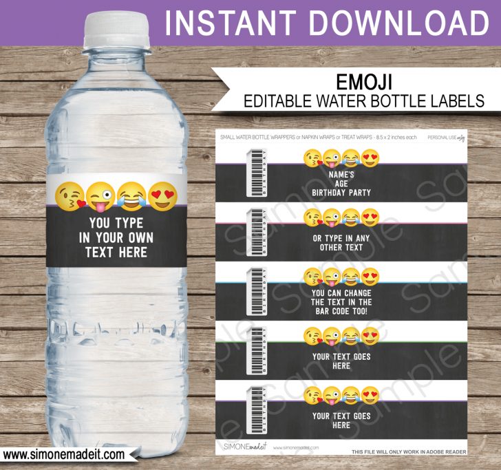Free Printable Water Bottle Labels For Birthday