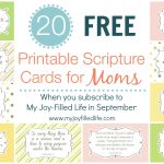 Encouragement For Moms   Free Printable Scripture Cards | Printables   Free Printable Prayer Cards