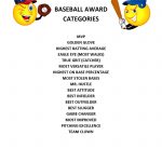 End Of Season Baseball Award Categories | Kid's Baseball Party   Free Printable Softball Certificates