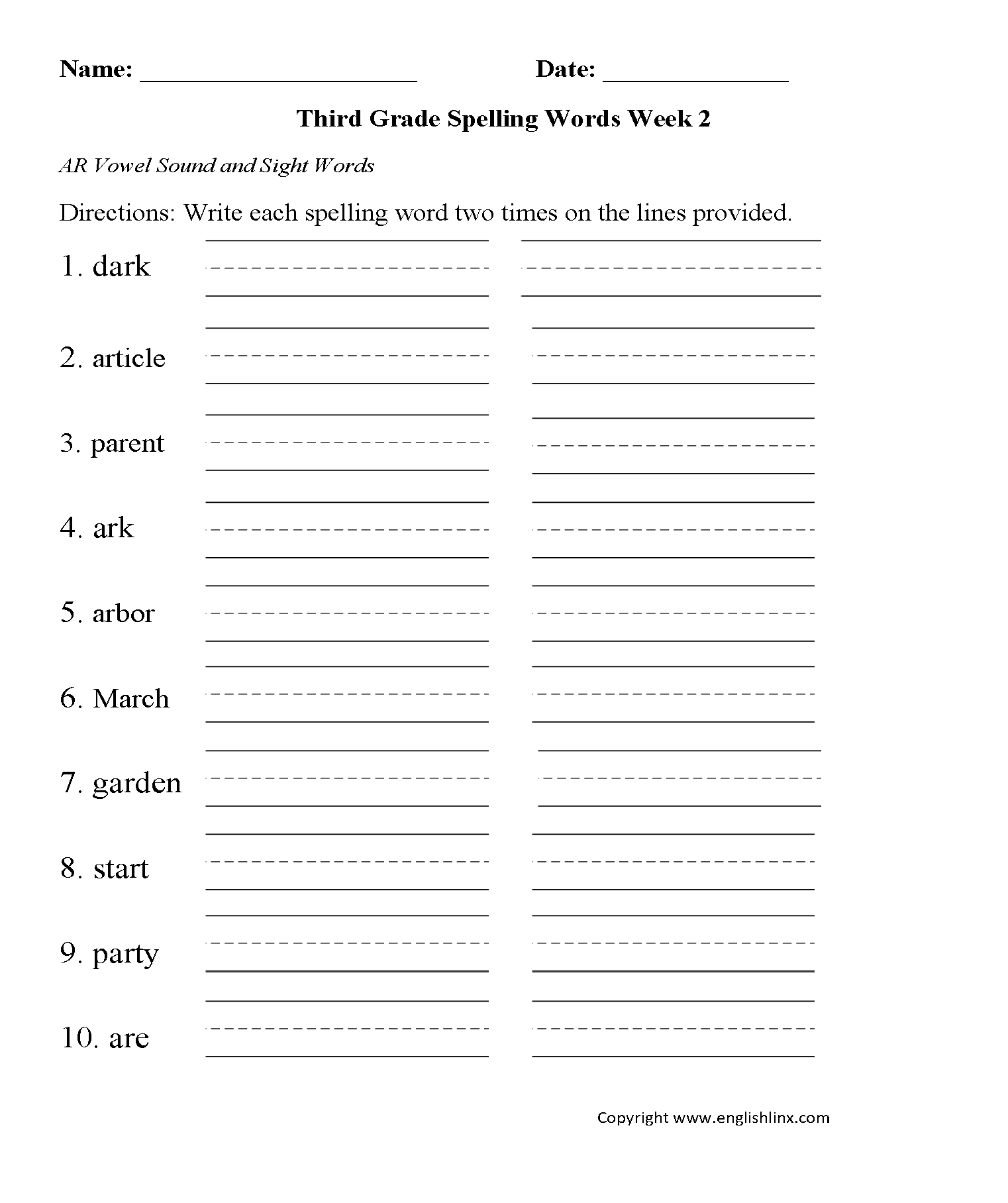 Free Printable Spelling Worksheets For 5Th Grade Free Printable A To Z
