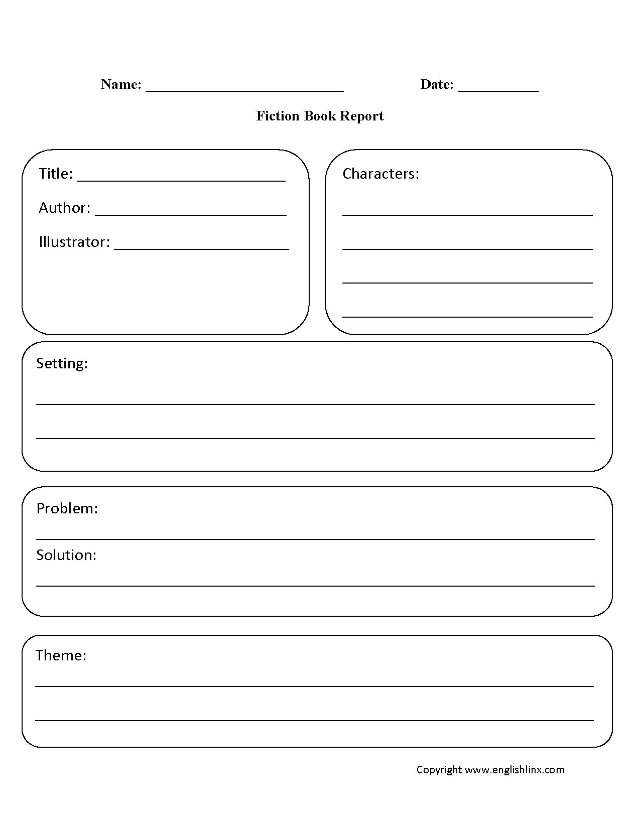 Englishlinx | Book Report Worksheets - Free Printable Summarizing Worksheets 4Th Grade