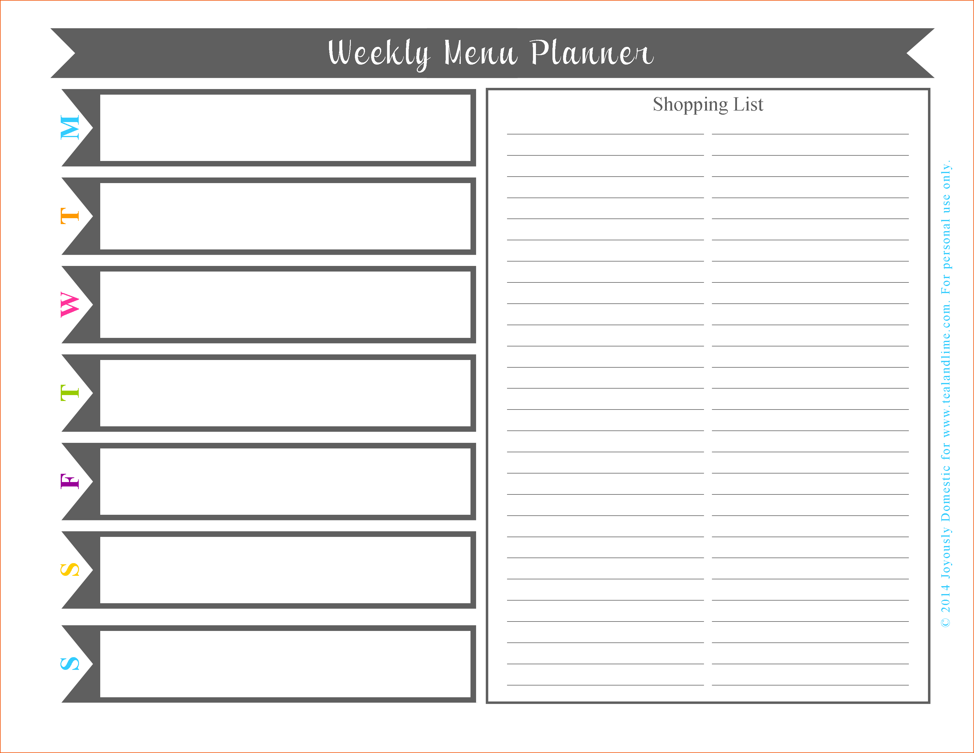 Exceptional Menu Planning Template Word Plan Templates Daily Meal - Free Online Printable Menu Maker