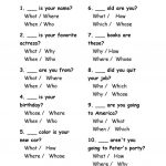 Exercises Wh Question Words Worksheet   Free Esl Printable   Free Printable English Lessons