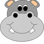 Face Mask Hippo2 | Coloring Fun | Cartoon Hippo, Mask Template, Lion   Free Printable Hippo Mask