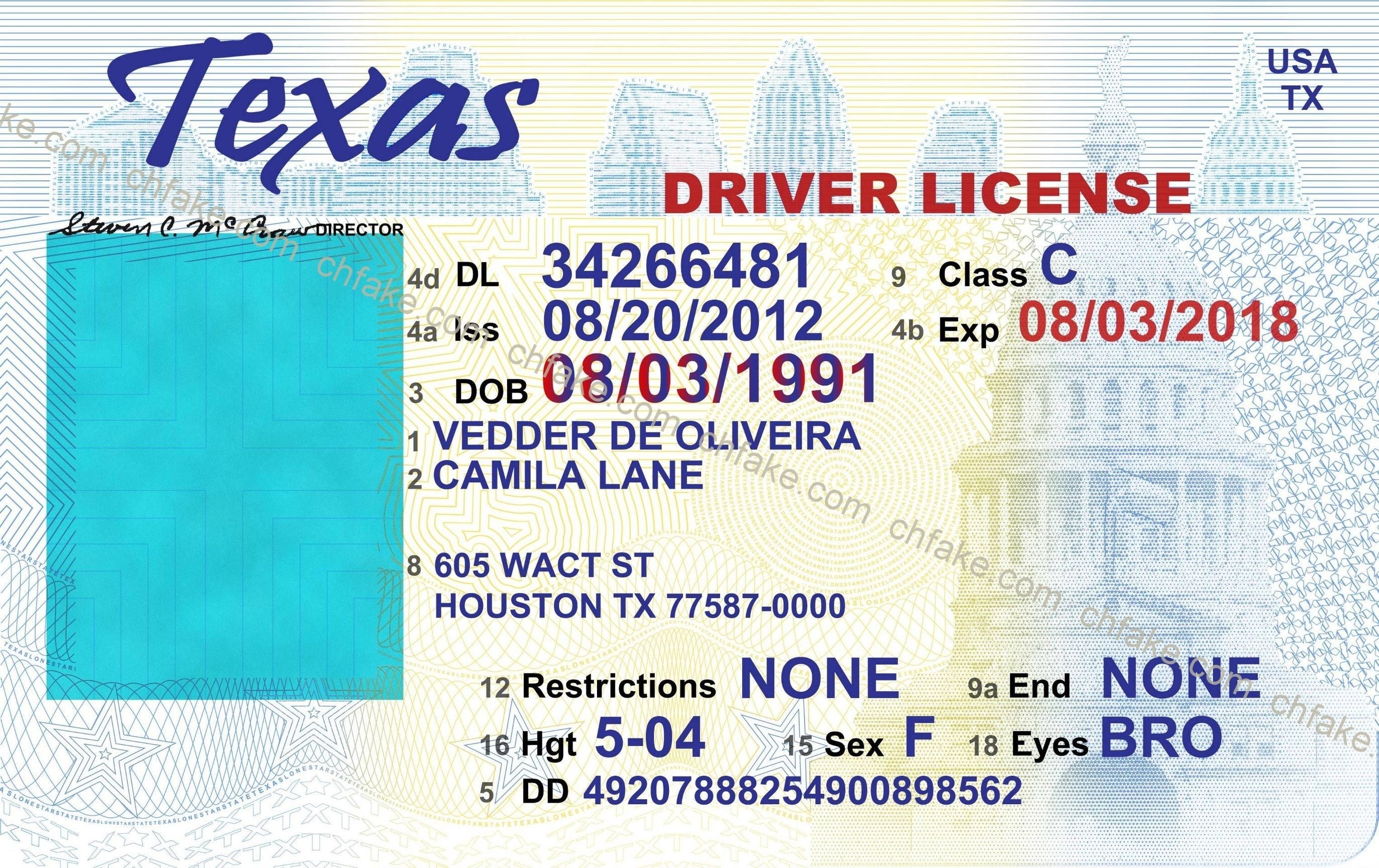 Fake Drivers License Template – Mytemplates - Free Printable Fake Drivers License