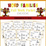 Fall Word Families Worksheets For Kindergarten Or 1St Grade   Free Printable Word Family Worksheets For Kindergarten