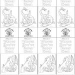 Fantasy Dragon Color Your Own Bookmark | Fantasy Coloring Pages   Free Printable Christmas Bookmarks To Color