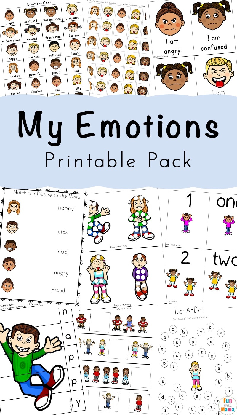 Feelings Activities + Emotions Worksheets For Kids - Fun With Mama - Free Printable Pictures Of Emotions