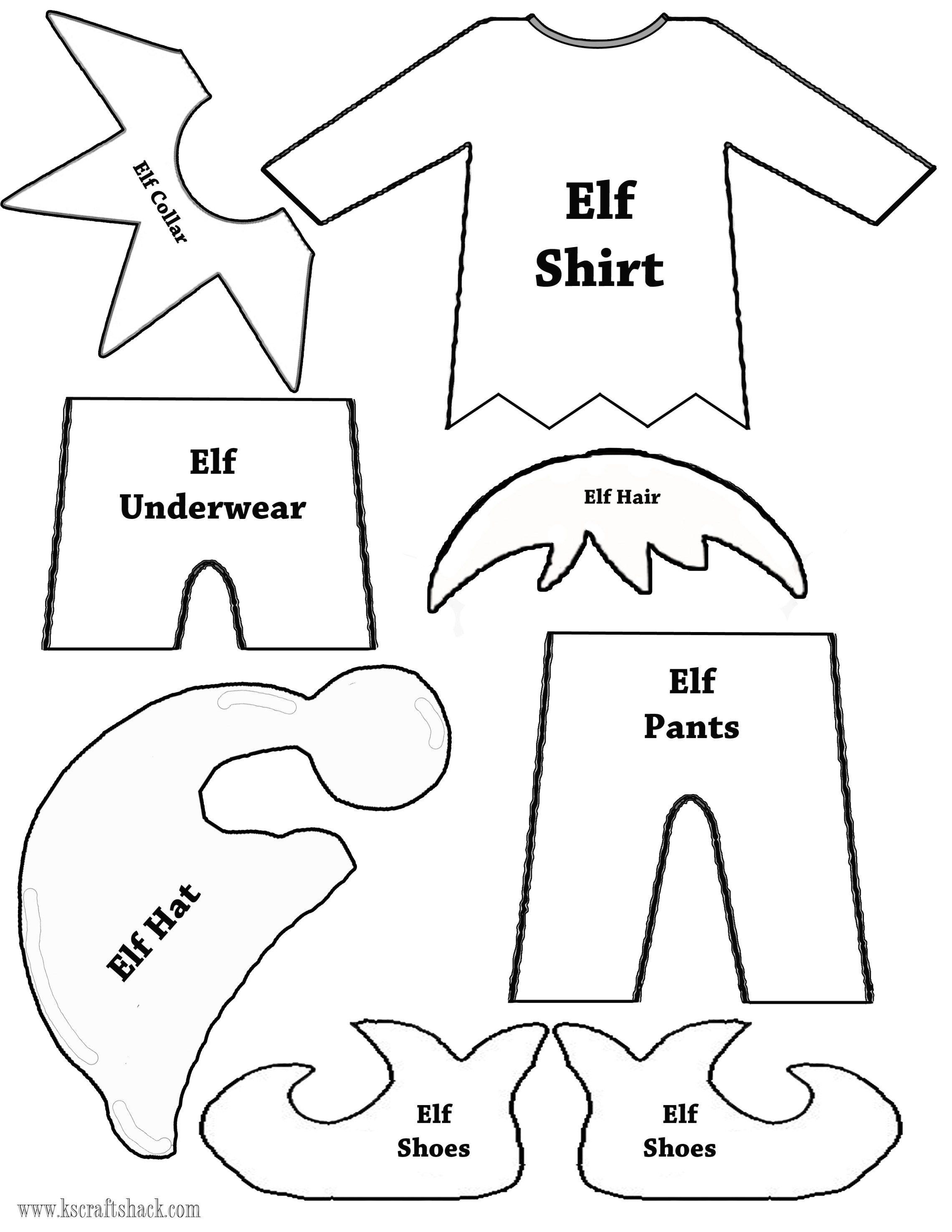 Felt Elf On The Shelf Doll | Christmas Decor | Christmas Elf, Elf - Free Printable Elf Pattern