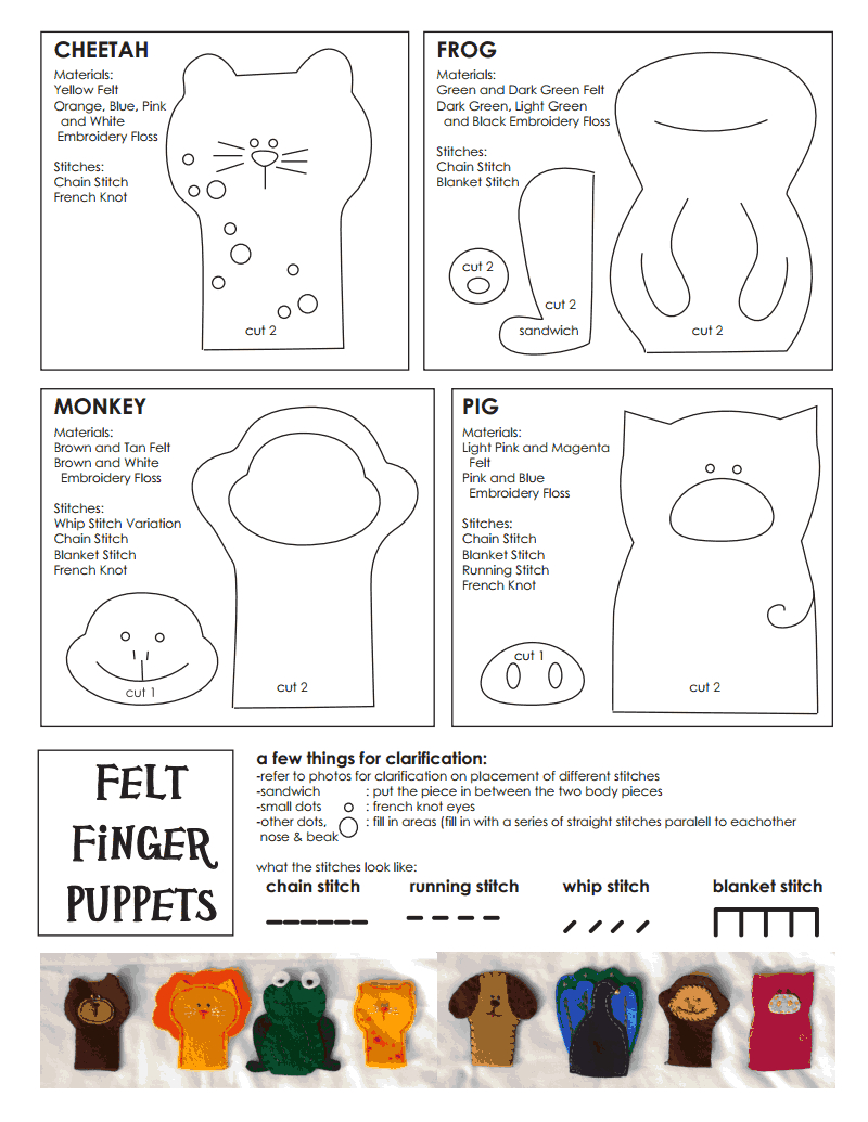 Free Printable Finger Puppet Templates Free Printable A to Z