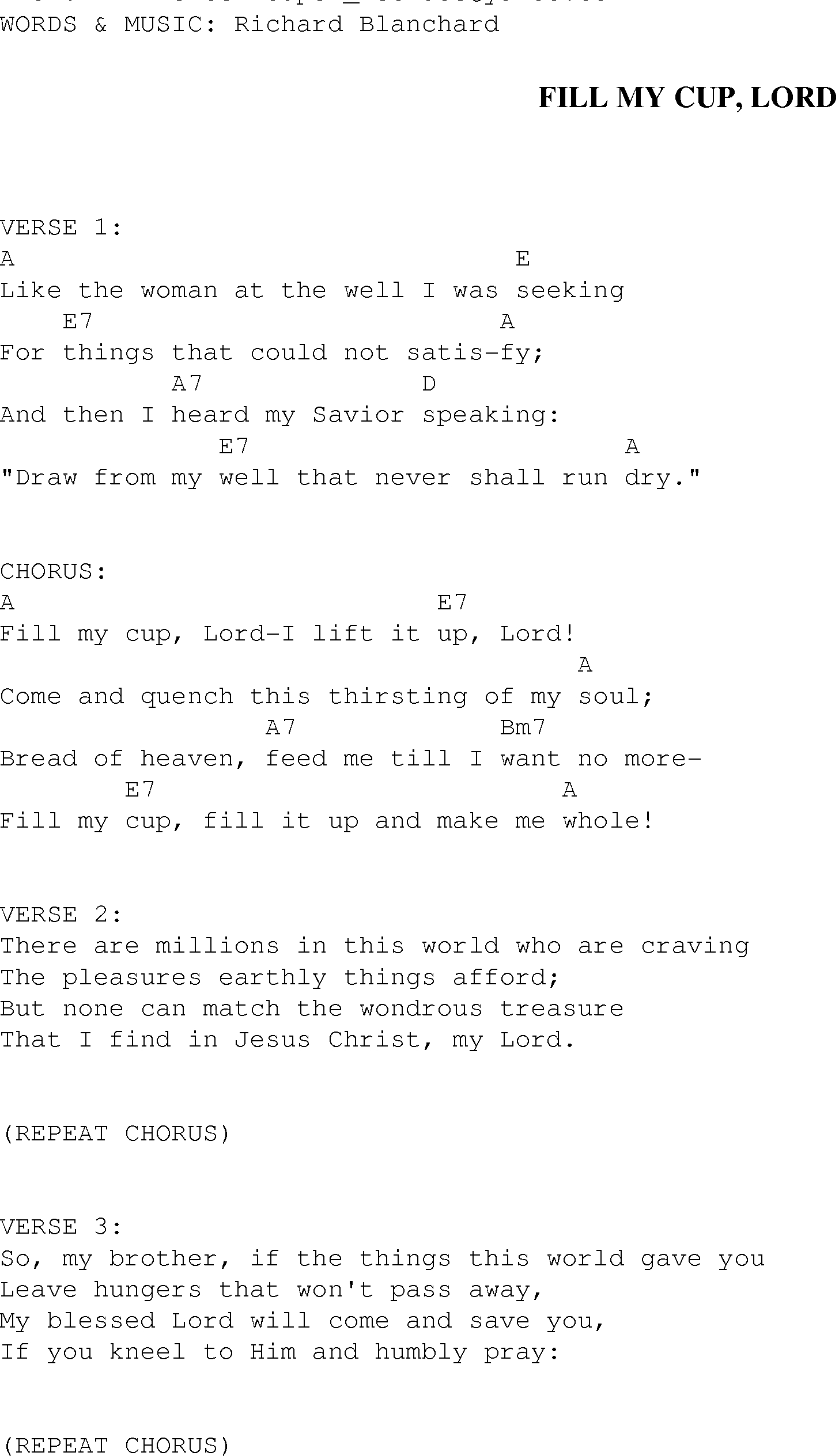 lyrics to gospel song remind me dear lord