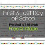 First And Last Day Of School Sign Printable | Kid Stuff | School   First Day Of 3Rd Grade Free Printable