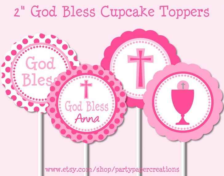 Free Printable First Communion Cupcake Toppers