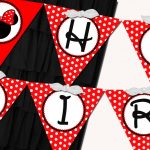 Flag Banner Girl Minnie Mouse Red Birthdaysticktoyourstory   Free Printable Minnie Mouse Birthday Banner