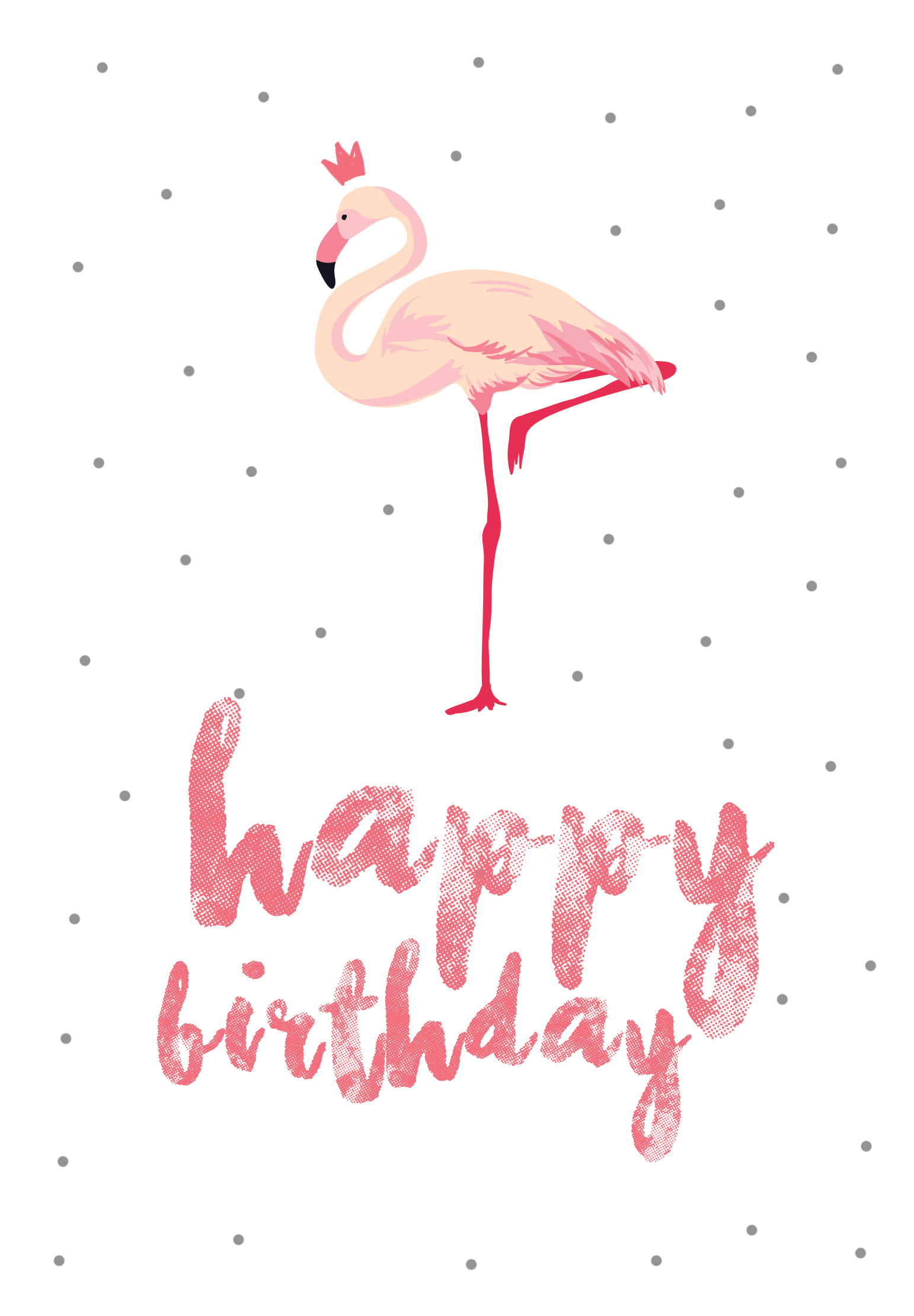 Flamingo Birthday - Free Printable Birthday Card | Greetings Island - Free Printable Hallmark Cards