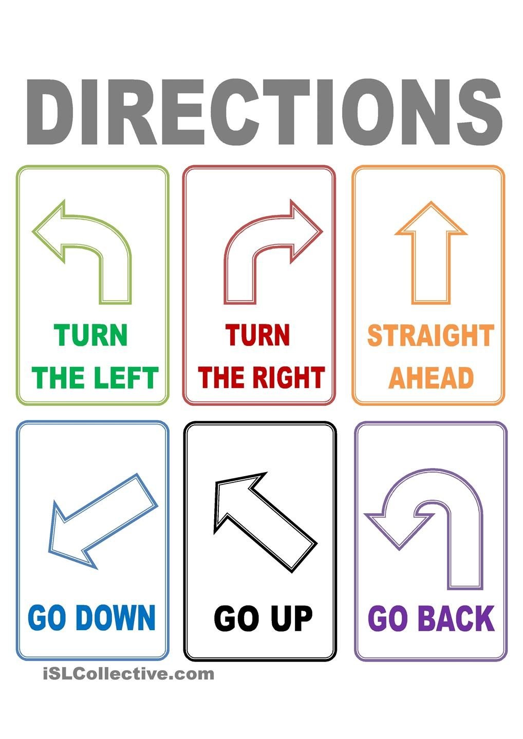 Flash Cards Directions | Places To Visit | Esl, Worksheets, Learn - Free Printable Ged Flashcards