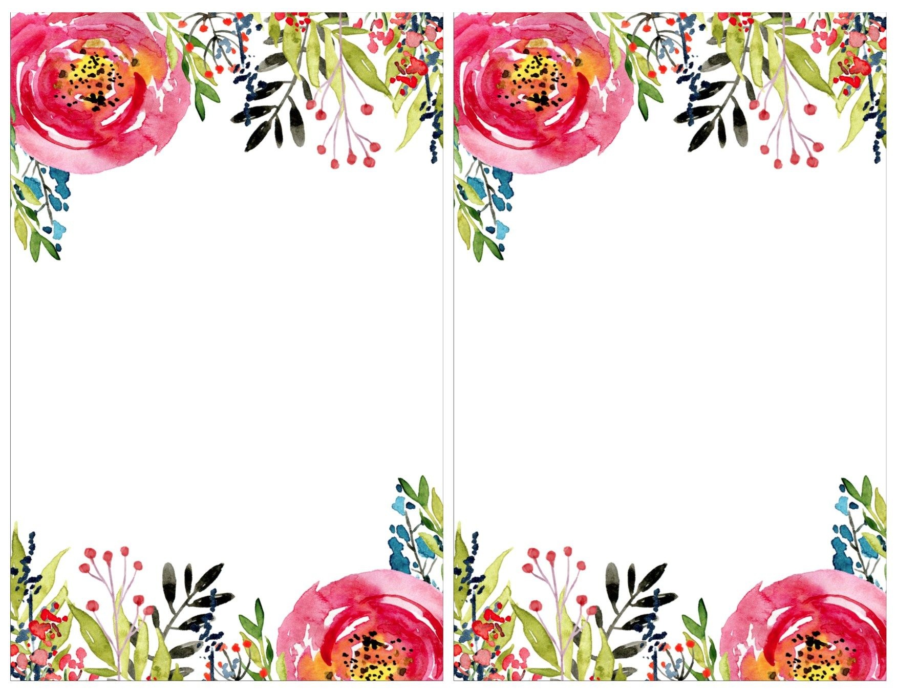 Floral Invitation Template {Free Printable} | #eakertobeamoses - Free Printable Flowers