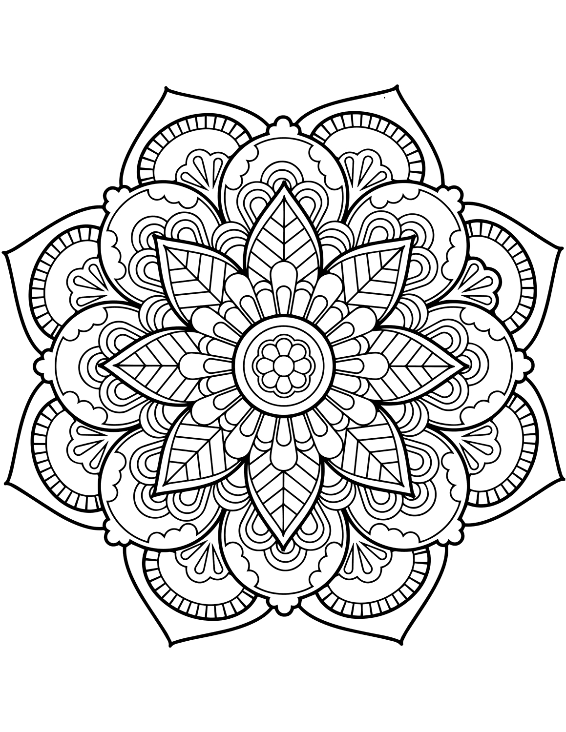 Flower Mandala Coloring Pages - Best Coloring Pages For Kids - Mandala Coloring Free Printable
