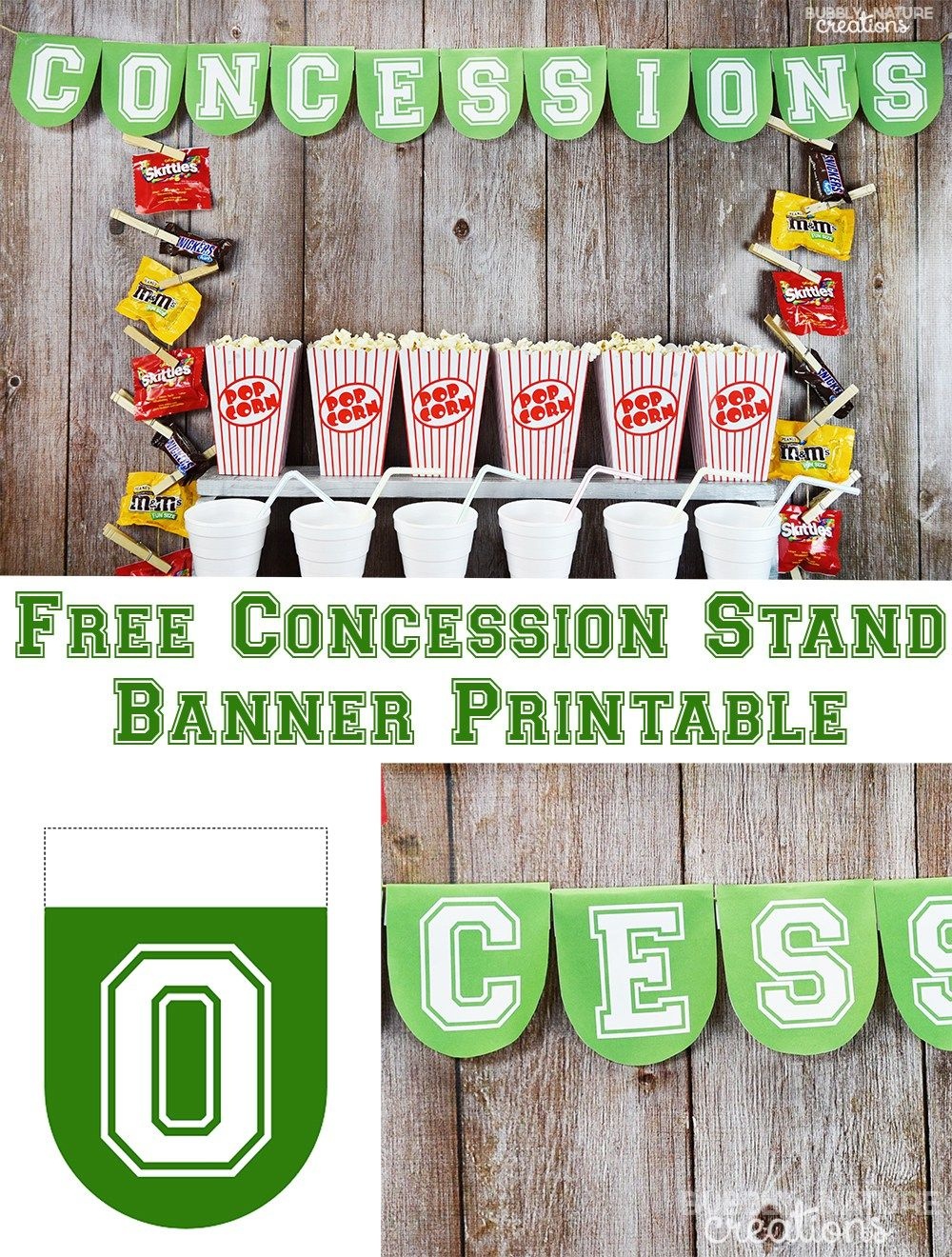 Football Party Concession Stand - Free Concessions Printable