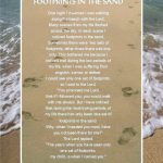 Footprints Poem Wallpaper   Wallpapersafari   Footprints In The Sand Printable Free