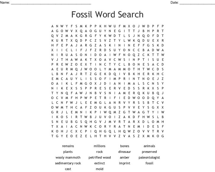Free Printable Dinosaur Word Search