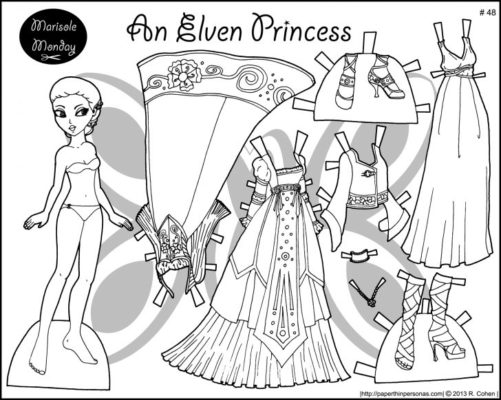 Free Printable Paper Doll Coloring Pages