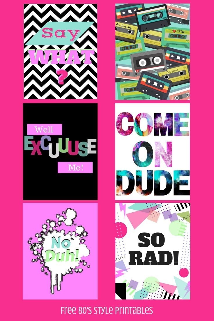 Free 80&amp;#039;s Style Printables For All The 80&amp;#039;s Lovers Out There - Printable 90S Props Free