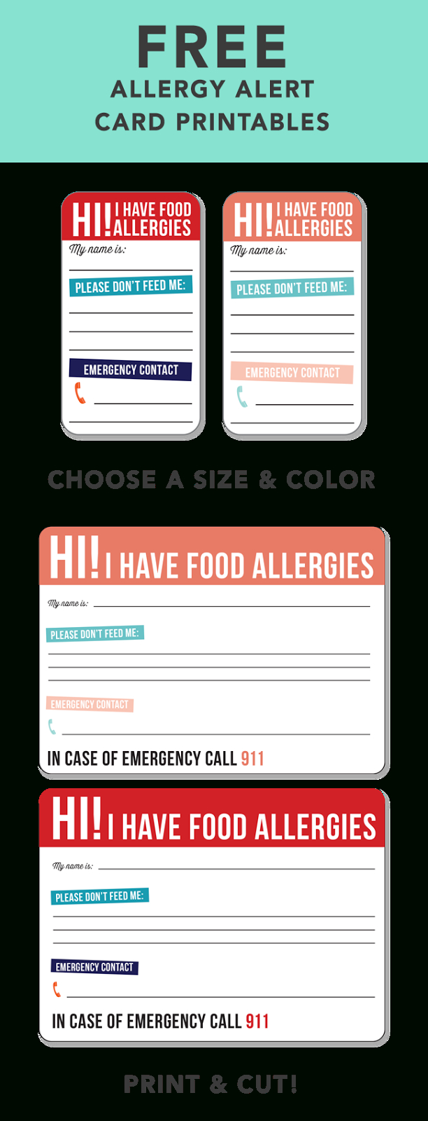 Free Allergy Alert Printables | {Be Brave} And Diy | Food Allergies - Printable Nut Free Signs