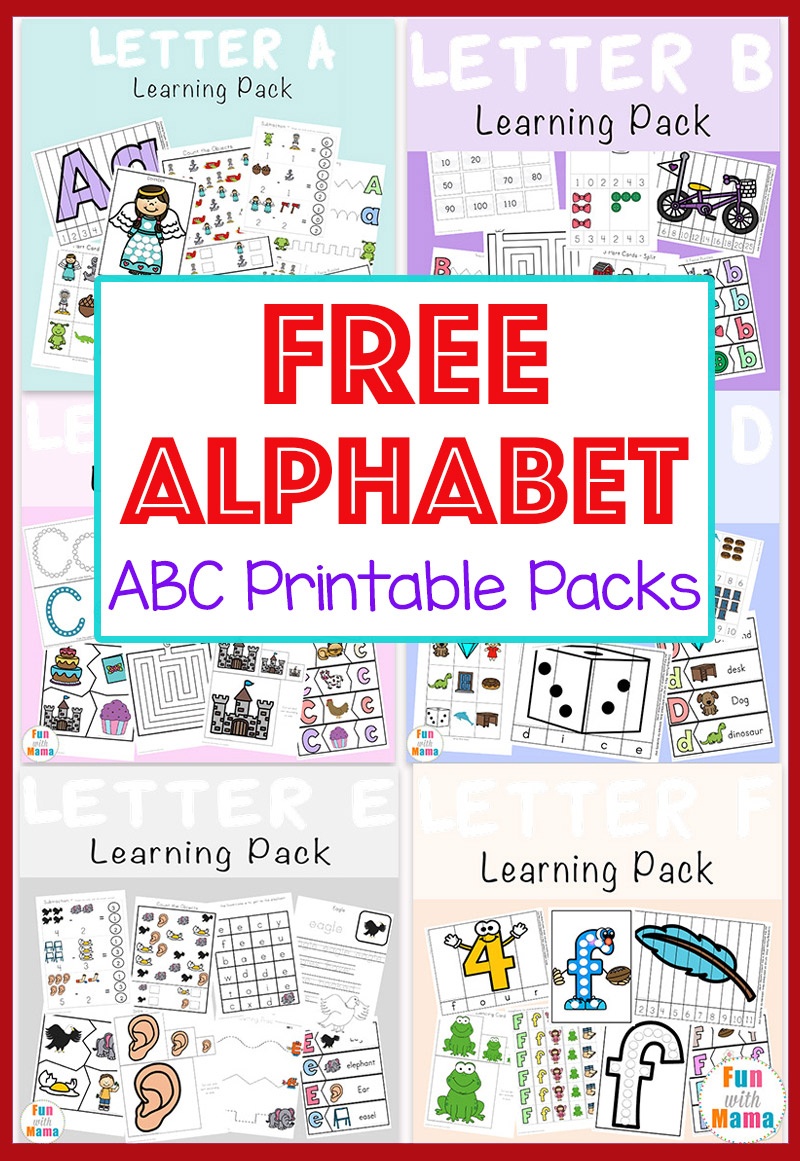 Free Alphabet Abc Printable Packs - Fun With Mama - Free Printable Early Childhood Activities