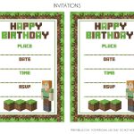Free Awesome Alex Minecraft Printables For Girls | Catch My Party   Free Printable Minecraft Invitations