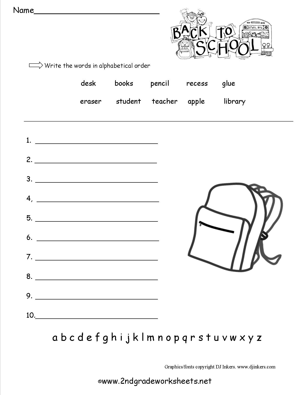 Free Back To School Worksheets And Printouts - Free Printable Classroom Worksheets