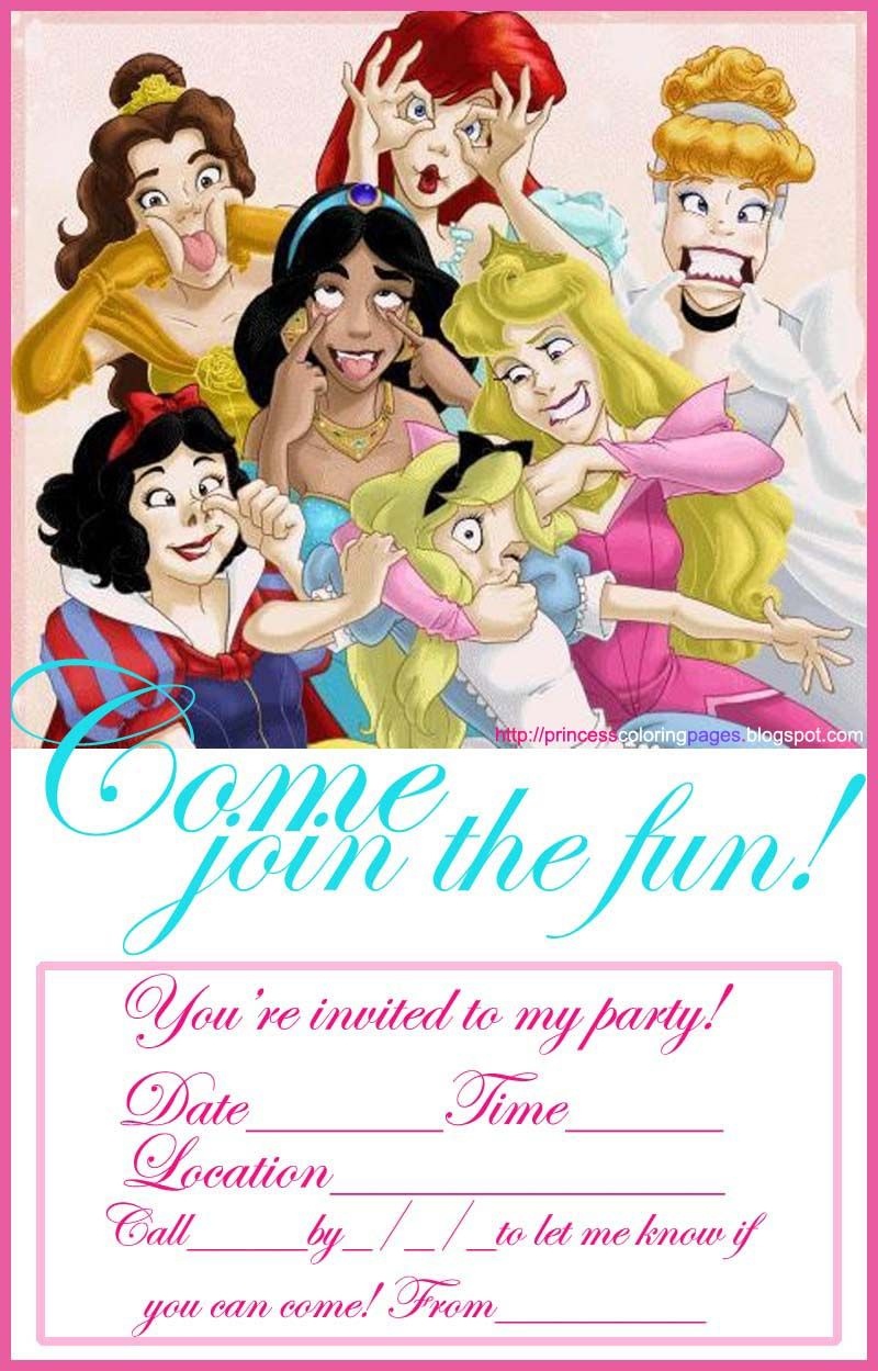 Free Ballerina Party Printables | Funny Disney Princesses Free - Disney Princess Free Printable Invitations