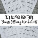 Free Brush Lettering Worksheets | Lettering | Brush Lettering   Free Printable Calligraphy Worksheets