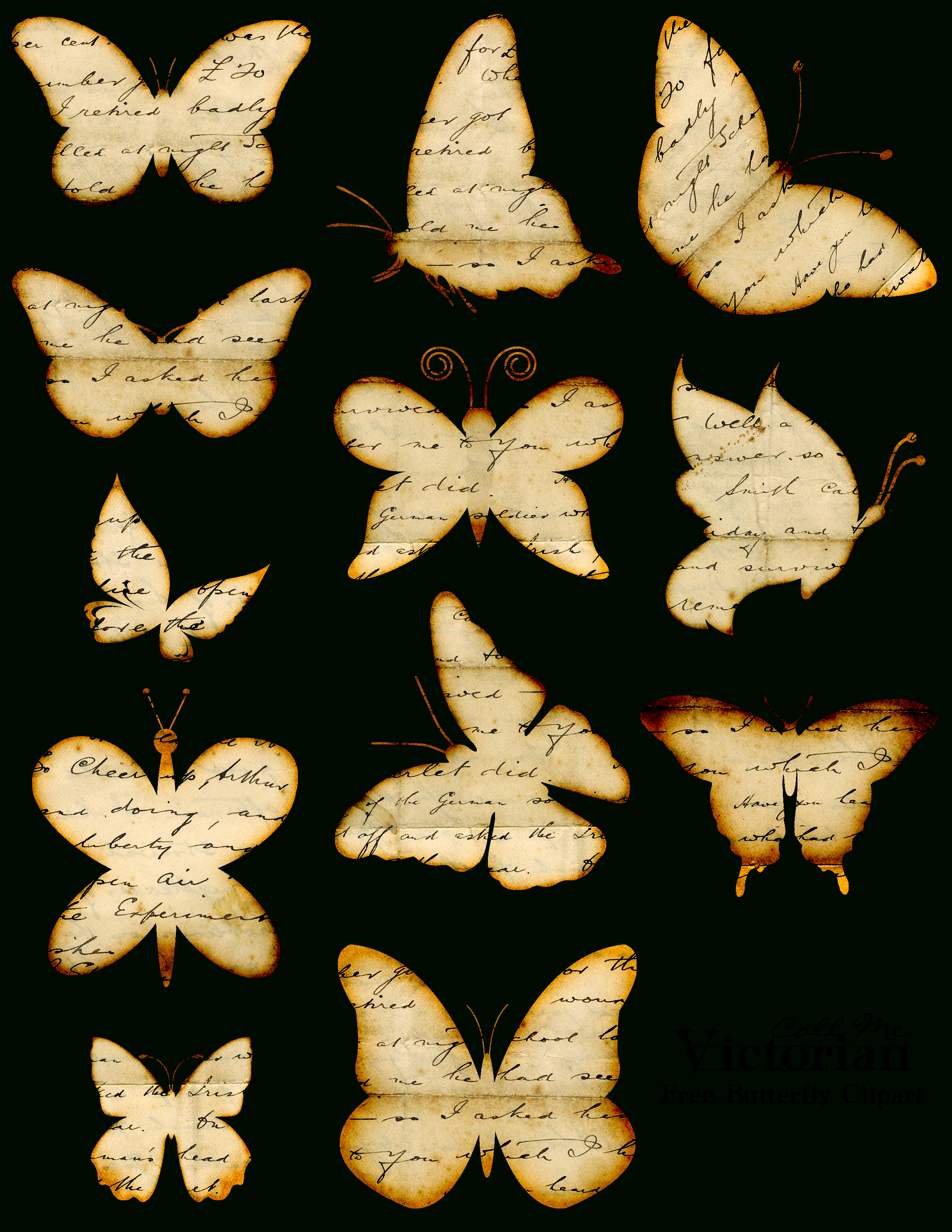 Free-Butterfly-Clipart | Butterflies | Butterfly Clip Art, Diy - Free Printable Butterfly Clipart