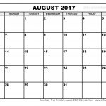 Free Calendar August 2017 | Thekpark Hadong   Free Printable August 2017