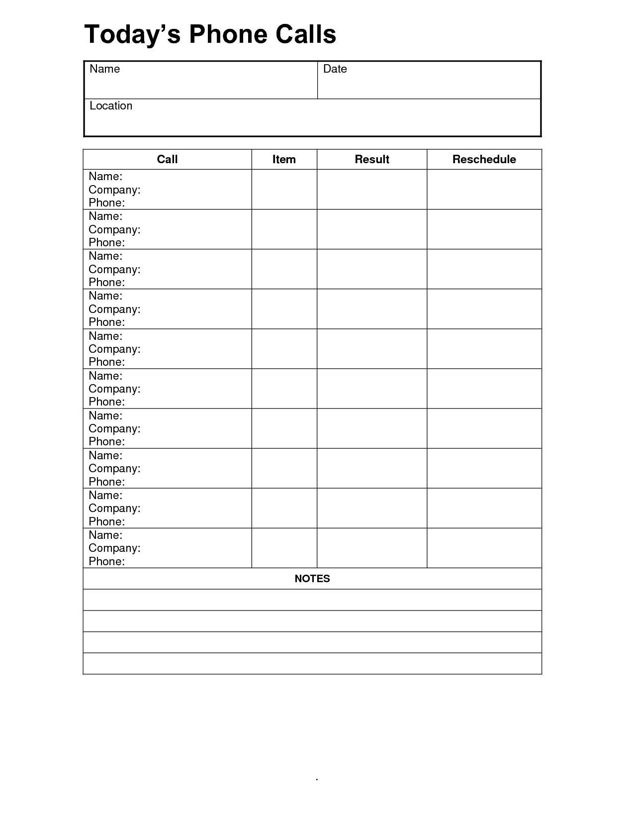 Free Call Log Template Sheet Css 2087 | Projects To Try | Work - Free Printable Message Sheets