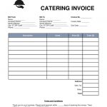 Free Catering Invoice Template   Word | Pdf | Eforms – Free Fillable   Free Printable Catering Invoice Template