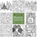 Free Christmas Adult Coloring Pages   U Create   Free Printable Holiday Coloring Pages