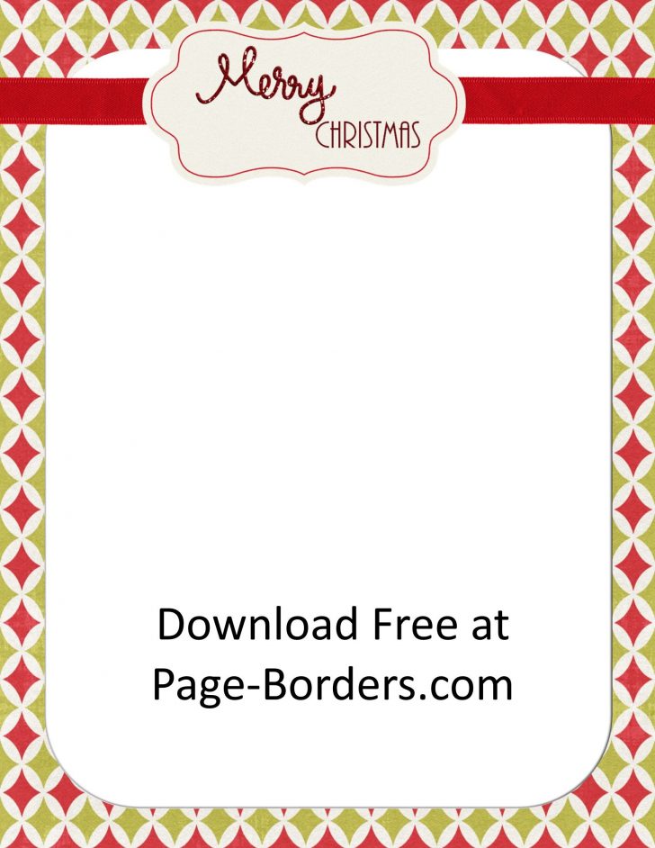 Free Printable Christmas Paper With Borders