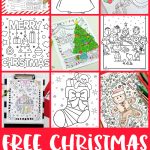 Free Christmas Coloring Pages For Adults And Kids   Happiness Is   Free Printable Christmas Art
