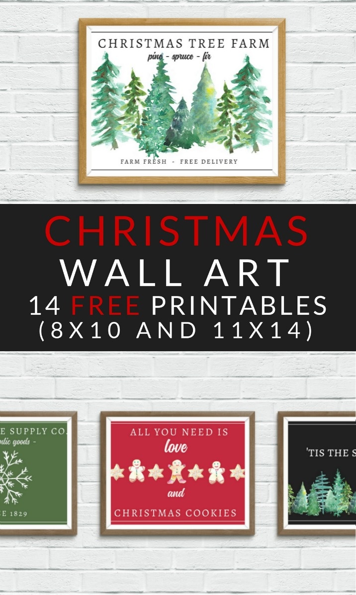 Free Christmas Printables - Farmhouse Christmas Art - The Crazy - Free Printable Christmas Art