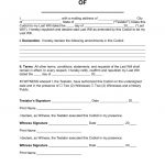 Free Codicil To Will Form   Pdf | Word | Eforms – Free Fillable Forms   Free Printable Wills