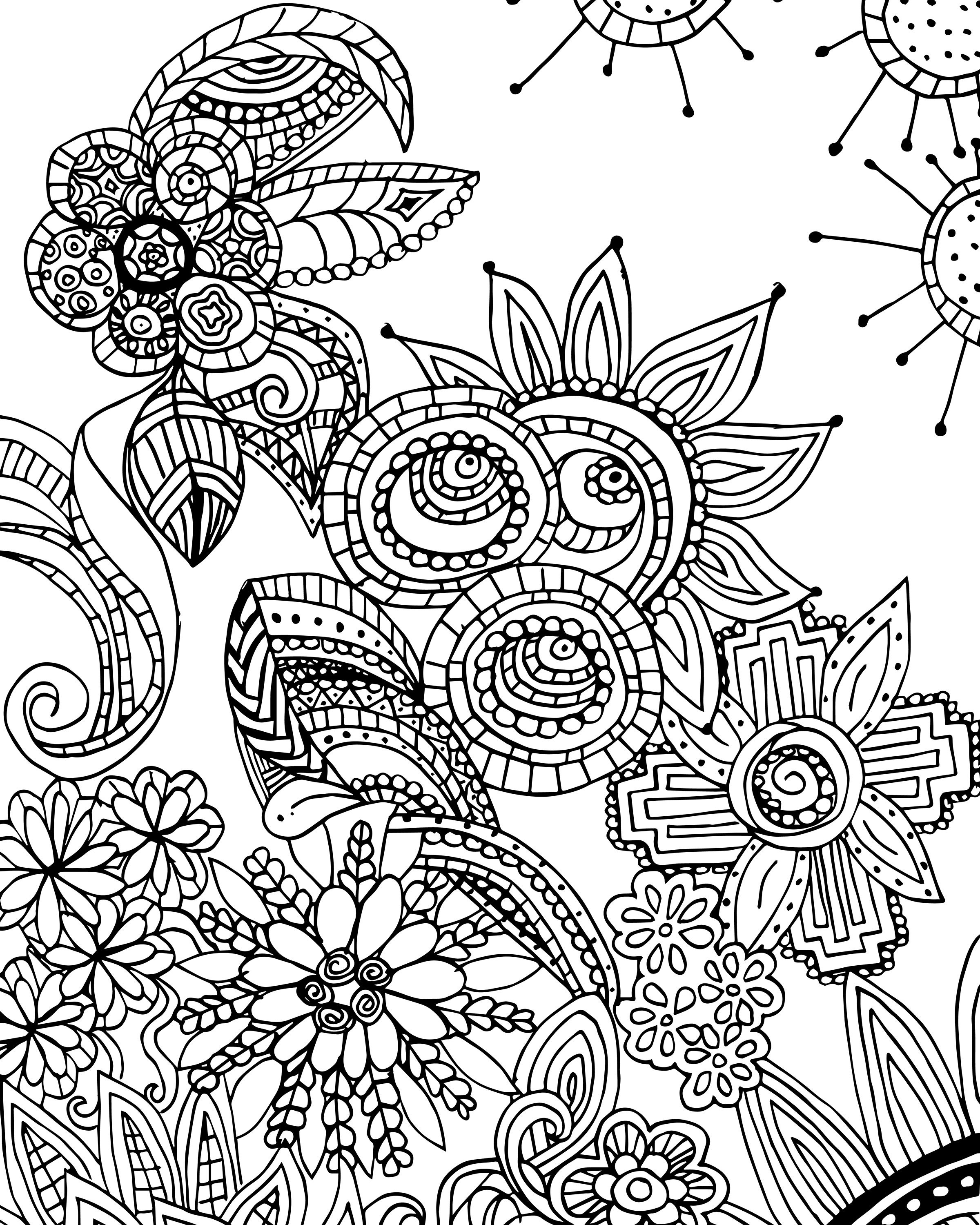 Free Coloring Page For Adults - Flower Zen Doodle Designs | Free - Free Printable Zen Coloring Pages