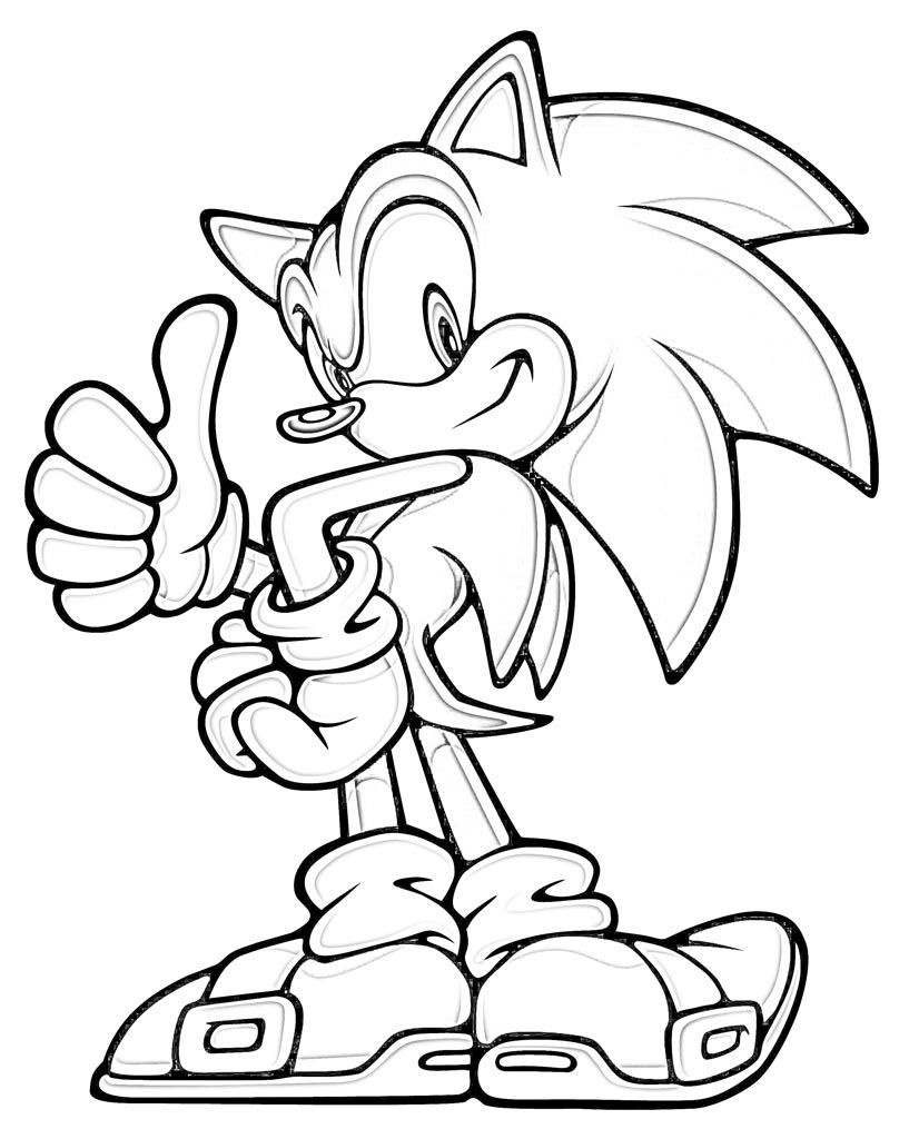 Free Coloring Pages For Kids: Sonic The Hedgehog Printable Coloring - Sonic Coloring Pages Free Printable
