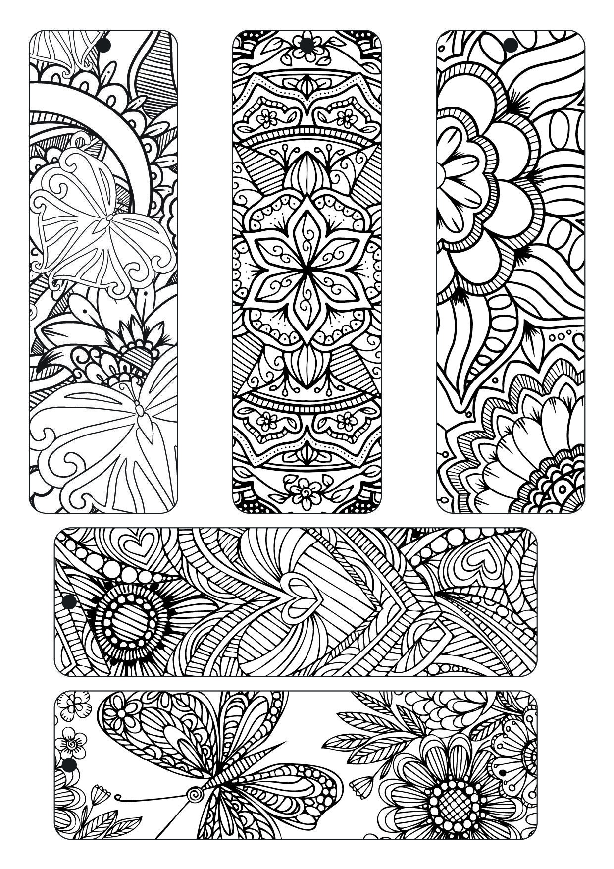 Free Coloring Plate Adult With Spectrum Noir More | Coloring - Free Printable Bookmarks To Color